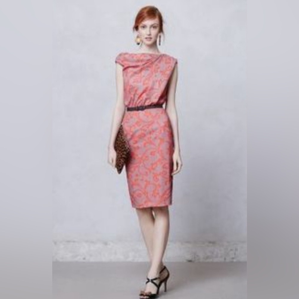 Byron Lars for Anthropologie Dress in Red and Gray